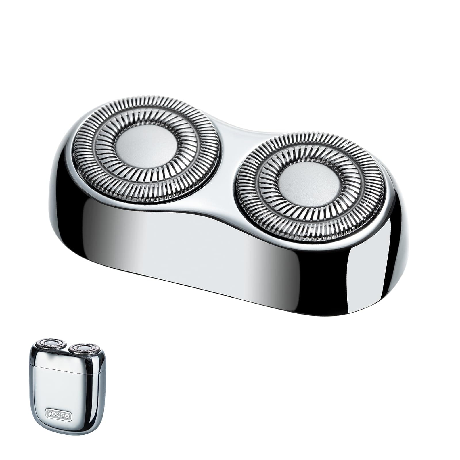 yoose MINISeries Replacement Blade - Non-irritating, Ultra-sharp, Durable, Floating Design, Skin Friendly, 100% waterproof，Magnetic Attachment, Silver