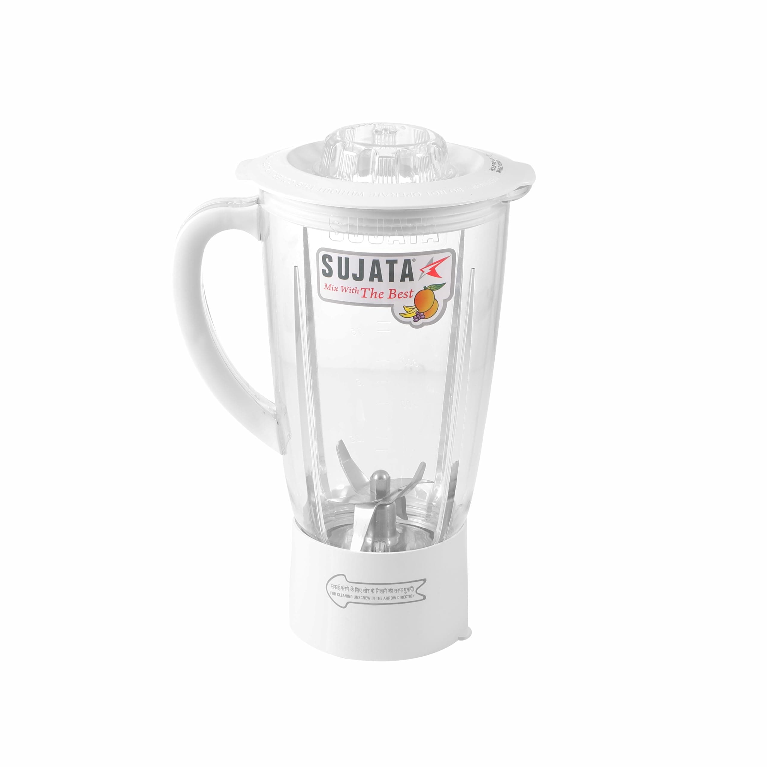 Sujata Blender Plastic Jar, 1750 ml, (White) (White_1)