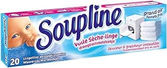 Soupline - Grand Air Freshness - Tumble Dryer Fabric Freshener Sheets - 20 Sheets - Pack of 4