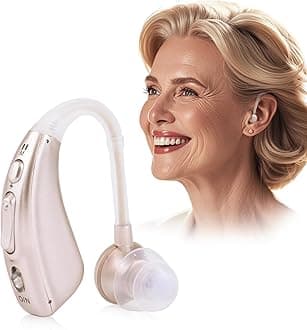 Compact, portable noise-canceling Hearing Amplifier, rechargeable, delivers clear all-around sound（Silver）