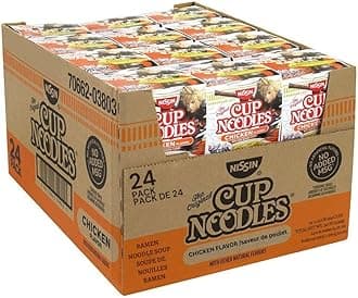 Nissin Cup Noodles Ramen Noodle Soup, Chicken Flavor 2.25 Ounce (Pack of 30)