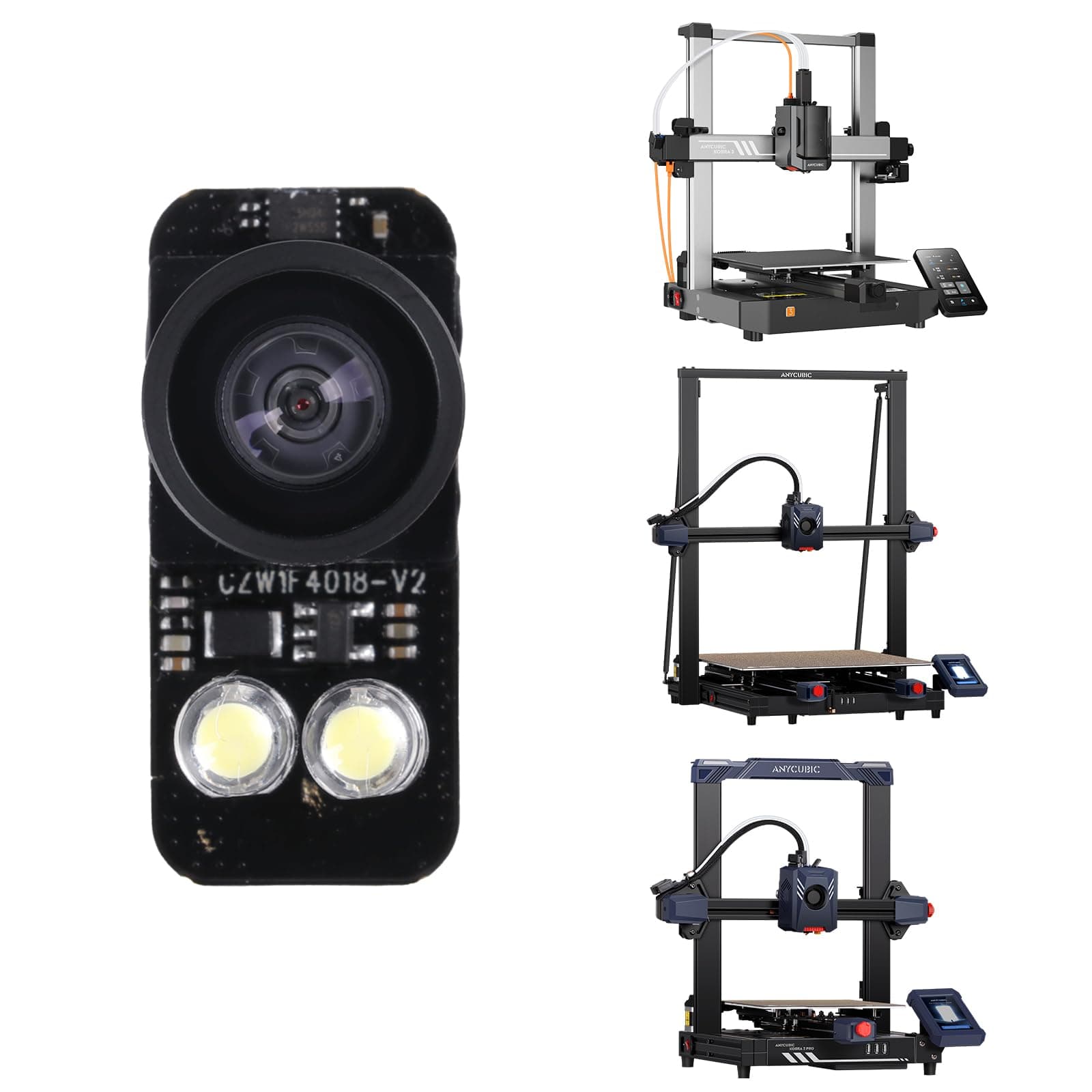 Camera Kobra 3D Printer Camera, Remote And Real-Time Video Supervision, Time Lapse Photography Clear Resolution, Diy Frame, Compatible With 3/ 2 Series/Klipper