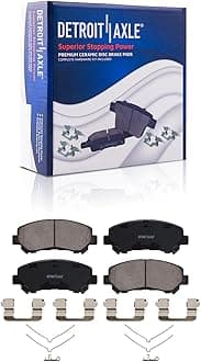 Detroit Axle - Brake Kit for 2010-2014 2016-2018 Nissan Maxima Drilled and Slotted Brake Rotors Ceramic Brakes Pads 2011 2012 2013 2017 Replacement: 12.59" inch Front and 12.13" inch Rear Rotors