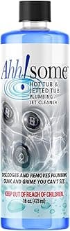AhhSome Jetted Tub & Hot Tub Cleaner, Powerful Spa Bath Cleaning Solution for Jacuzzis & Whirlpools,16 oz (8 Treatments), Professional Grade Septic Safe Solution for Hot Tubs, Made in USA