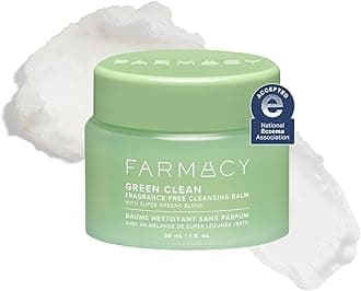 Sensitive Skin Makeup Remover Cleansing Balm - Green Clean Waterproof Makeup Remover Balm + Oil Cleanser for Face - Melts Make Up + SPF - Hydrates + Softens Skin - Fragrance Free (30ml)