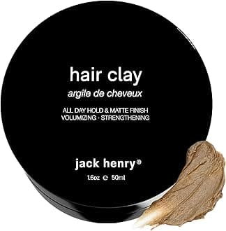 Premium Hair Clay for Men - Matte Finish, All Day Hold, Low Shine, Hair Styling Clay for All Hair Types - Natural, Organic Award Winning Formula - Natural Scent (1.7 oz)