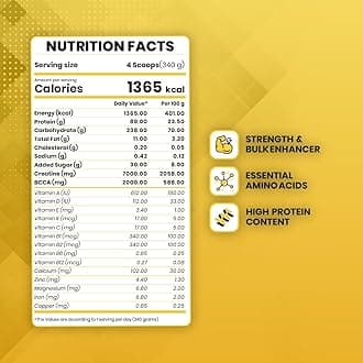 Nutrimuscle Massive Muscle Mass Gainer - 3.5kgs - Choco Treat (Chocolate) Flavour for Mass, Muscle, Power & Strength Gain - Contains Complex Carbohydrates, Whey Protein, BCAA , Digestive Enzymes & Essential Vitamins & Minerals - Also Contains Nutrimuscle CREATINE MONOHYDRATE - High protein Gainer