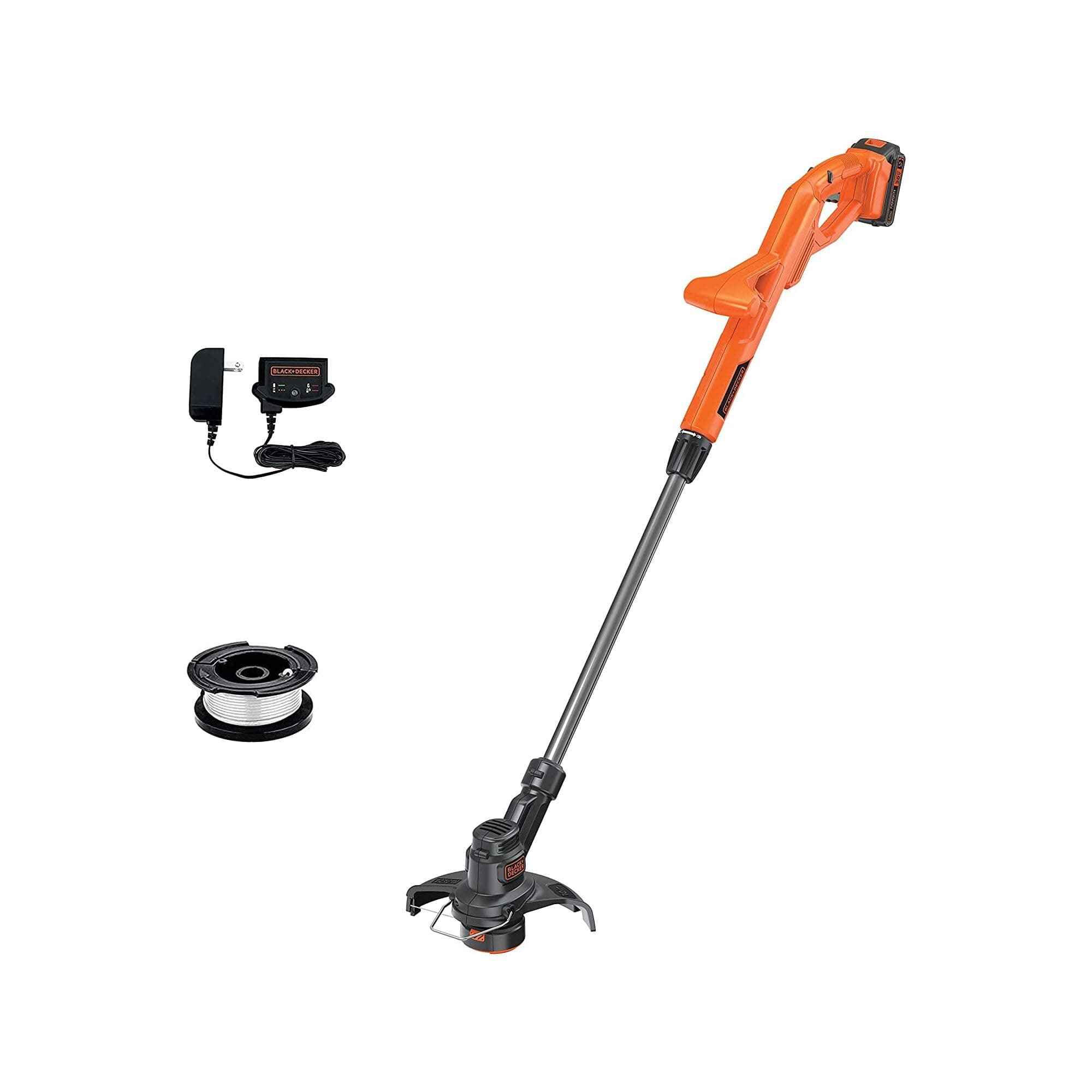 20V MAX Weed Wacker Cordless String Trimmer Edger Lawn Tool, 10-Inch Electric Weed Eater with Automatic Feed Spool, Ergonomic, Battery and Charger Included (LST201)