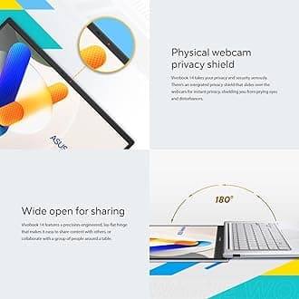 ASUS VivoBook Laptop | Intel 13th Generation 6 Core Processor Up to 4.5GHz (Beat i7-1195G7) | 8GB RAM | 128GB PCIe SSD | 14" FHD Display | Bluetooth | HDMI | Thin & Light | Windows 11