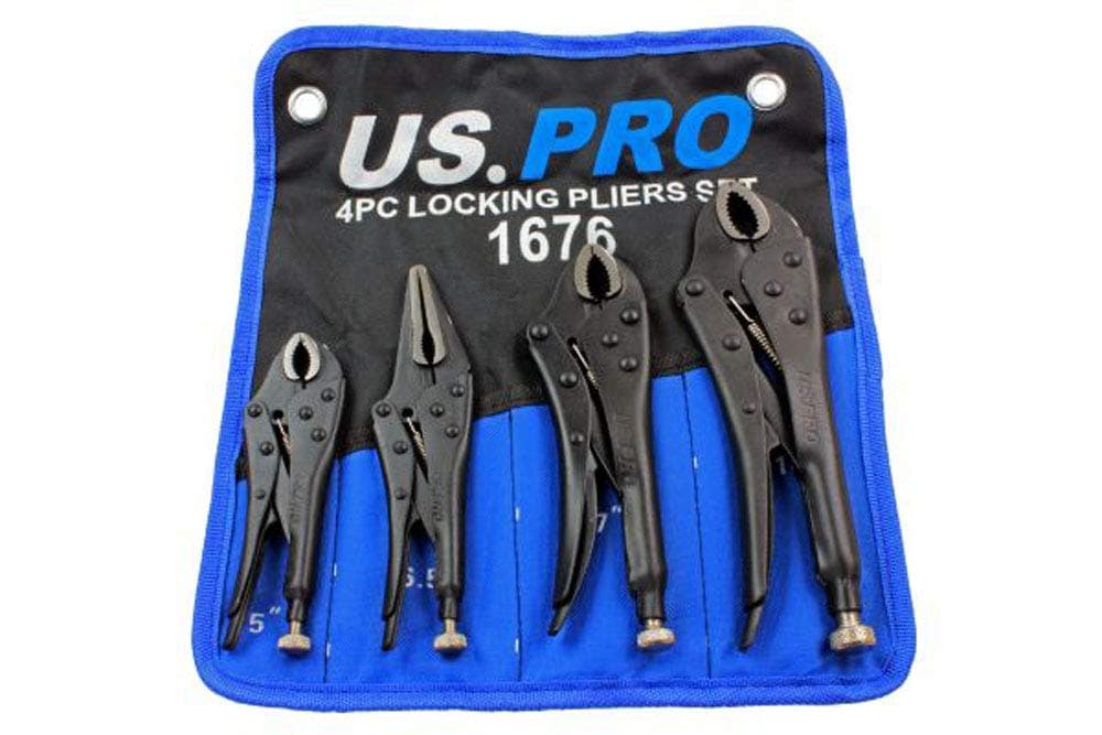4pc Locking Pliers Set 5" 6.5" 7" 10" Mole Vice Clamp 1676
