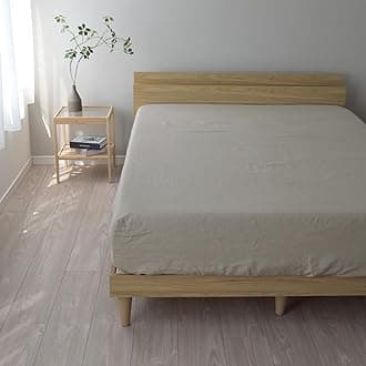 Linen Bed Sheet, 100% Made in Japan, Beige, Queen Size, 67.9 x 78.7 x 11.8 inches (170 x 200 x 30 cm), Lino Lino, Fitted Sheet, Stylish, Bed Sheet, Nordic, Washable, Sheet, Sleep Tailor, Reno