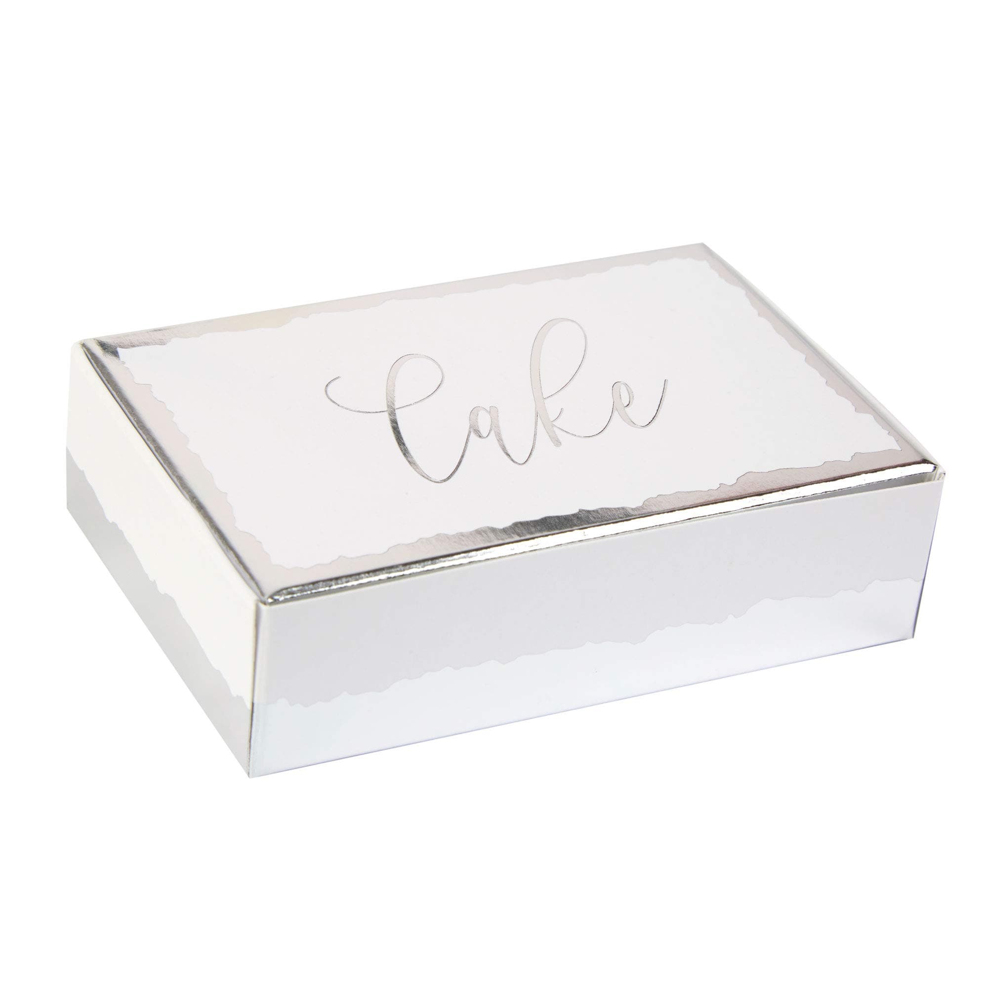 Neviti 776636 Cake Box, White/Silver