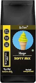 Soft Serve or Softy Premix - Mango | Extra Creamy & Strong Flavor | Simply add Milk to prepare Soft Serves | 250g |