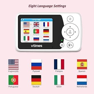 VTimes Baby Monitor with Camera and Audio, Video Baby Monitor No WiFi Night Vision, 2.4" LCD Screen Portable Baby Camera VOX Mode Pan-Tilt-Zoom Alarm and 1000ft Range, Ideal for Baby/Elderly/Pet