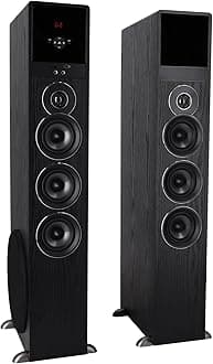Rockville TM150B Black Home Theater System Tower Speakers 10" Sub/Blueooth/USB