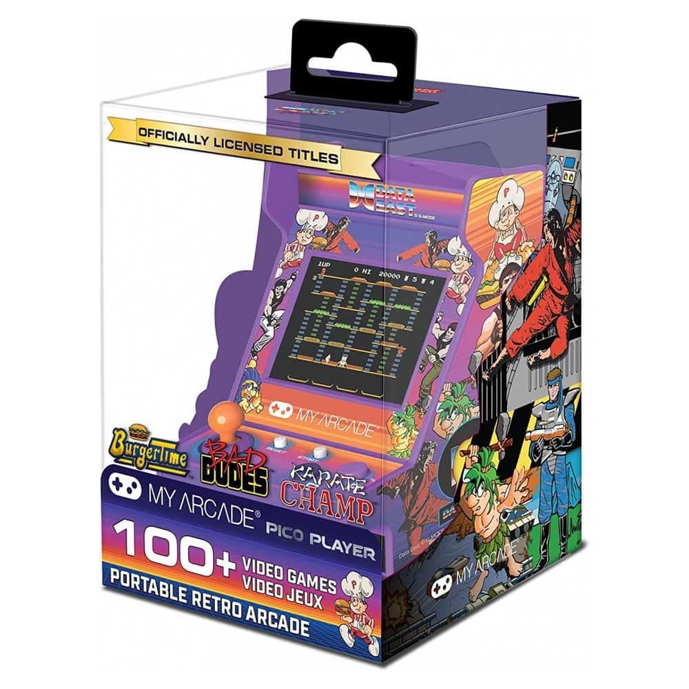 Data East Hits Pico Player - 3.75" Fully Playable Portable Tiny Arcade Machine with 108 Retro Games, 2" Screen Color Display, Battery Powered