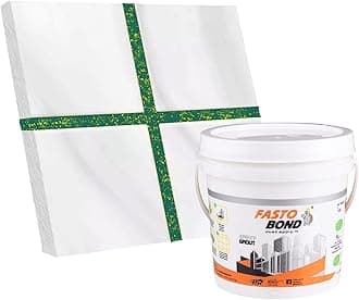 Epoxy Grout - 1 Kg-3 Kg & 5 Kg - Goldan_ Glitter-Sparkle Colors Tile Grout_| 3 Components Only | Premixed Glitter For Uniform Finish (5 Kg, Green Golden)