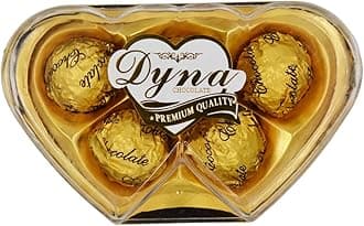 DYNA Double Heart Milk Chocolate Bars, 36 x 55g Individual Bars | Valentine's Day, Wedding Favors, Birthday Gift | 3020