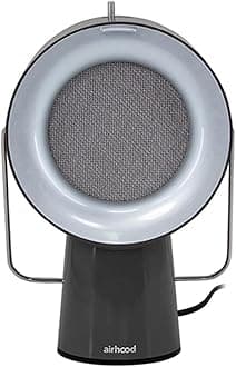 Airhood Wired Portable Kitchen Exhaust Fan | 5 Activated Charcoal Filters & Stainless-Steel Oil Filter | Easy to Clean - Ideal for Indoor Cooktop Use (Space Black)