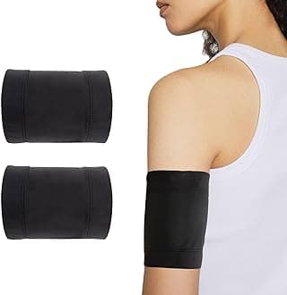 2Pcs Diabetic Sensor Armband, Diabetes Arm Band for Insulin Pod Monitoring Systems - Omnipod Dexcom Freestyle Libre, Protects Insulin Pod During Sports, Replace Adhesive Patches Tape (Black, XS)