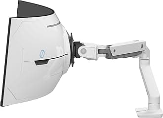 - Ergotron - HX VHD Premium Heavy Duty Gaming Monitor Arm, Single Monitor Desk Mount – for 1000R Curved Ultrawide Monitors Up to 57 Inches, 9-14 Inches Depth, VESA 75x75mm or 100x100mm – White