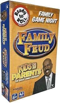 Family Feud Kid's vs Parents - The Great Family Equalizer Game - 2 - 4 Players Ages 8 and Up