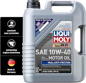 LIQUI MOLY MoS2 Antifriction SAE 10W-40 | 5 L | Part -synthetic engine oil | SKU: 2043