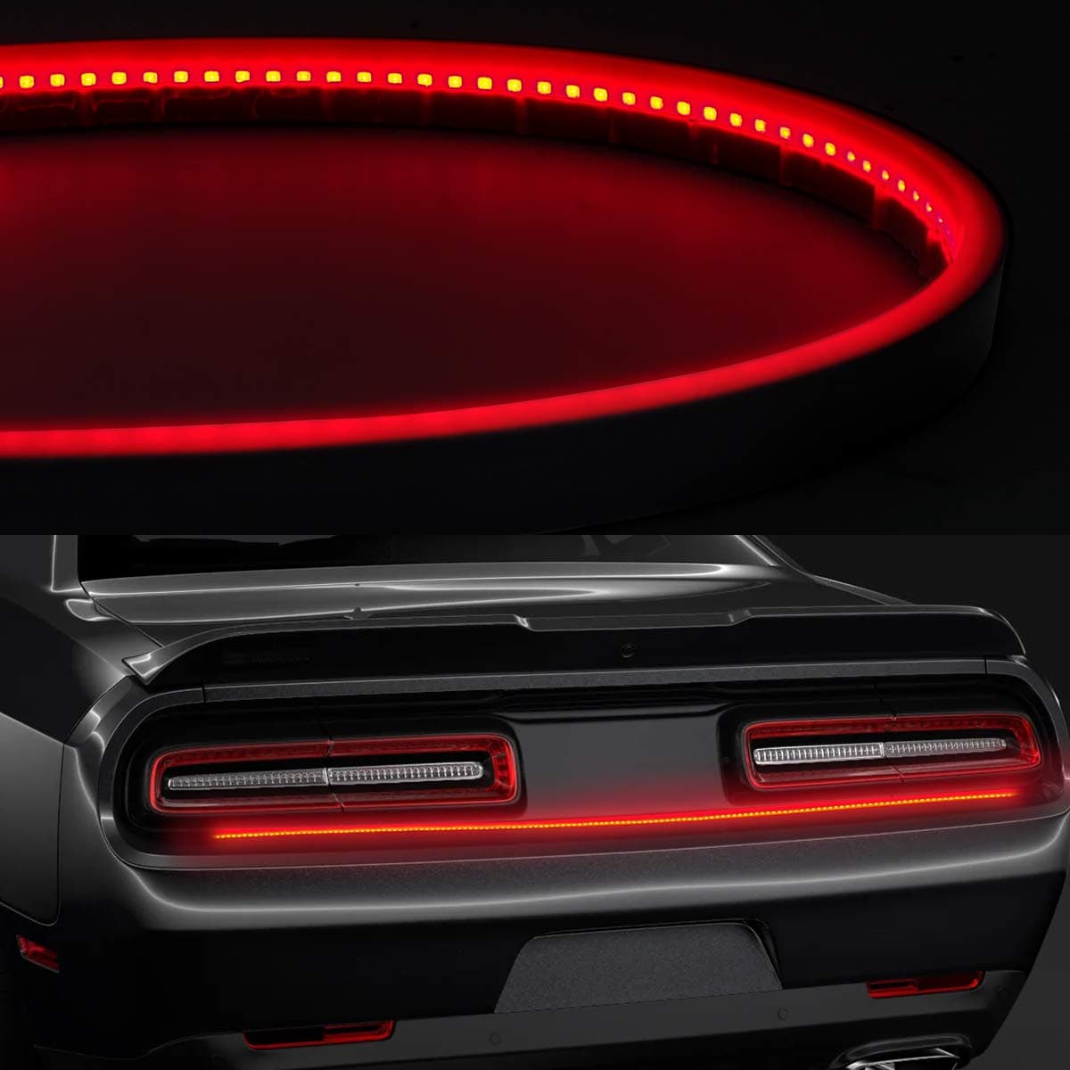 LED Third Brake Light, Henlight Universal LED Brake Light Strip Bar, Waterproof IP67, Daytime/Night Brake, Running for Trailer Pickup Jeep RV Van Dodge Ram