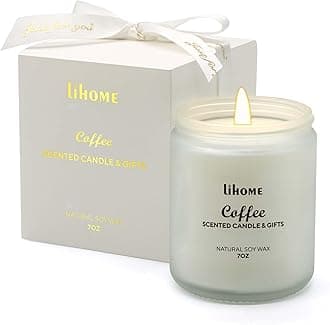 Lihome Candles Gifts for Women - Scented Candles, Natural Soy Wax Candles for Home Scented Perfect for Christmas, Birthday, Mother's Day, Coffee Candle