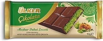 Elit Premium Dubai Chocolate Bar Pistachio Kataifi – Viral Dubai Chocolate Milk Chocolate Filled Pistachio Cream with Kadayif 1 pack 90 gr by TOM UK
