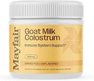 Mayfair Naturals Goat Milk Colostrum Powder, Grass Fed, Natural Immune System and Gut Health Support, 60 Grams