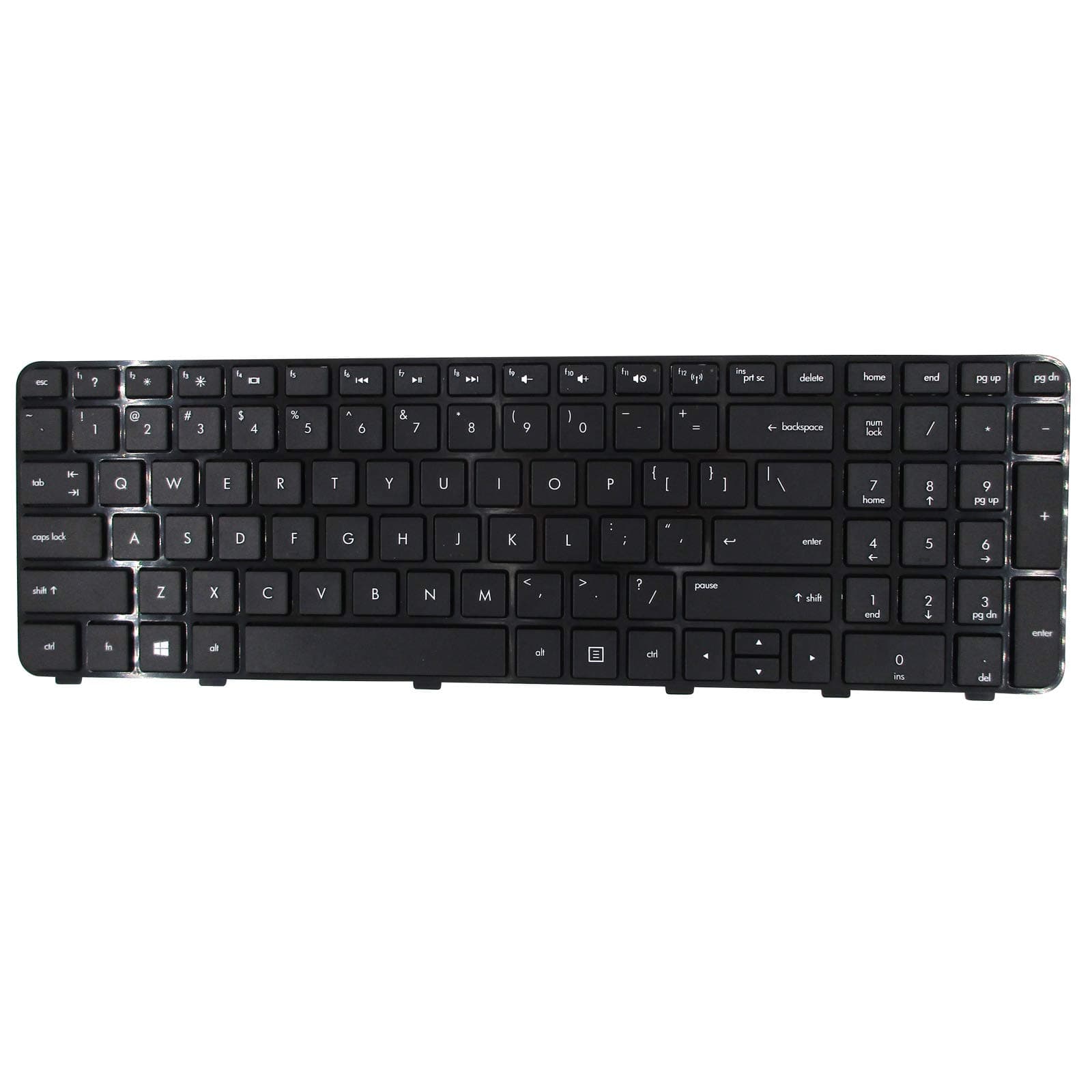 SUNMALL Keyboard Replacement with Frame Compatible with HP Pavilion DV6-6000 DV6-6100 DV6-6B00 DV6-6C00 DV6T-6000 DV6T-6100 DV6T-6200 DV6-6108US DV6-6114US DV6-6B26US DV6-6C10US Series Laptop US Layou