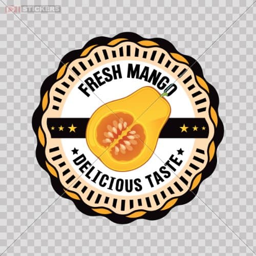 Decals Sticker Mango Food Drink Inside Window Store Restaurant Wall Art Decor Taste Size: 5 X 5 Inches Vinyl color print