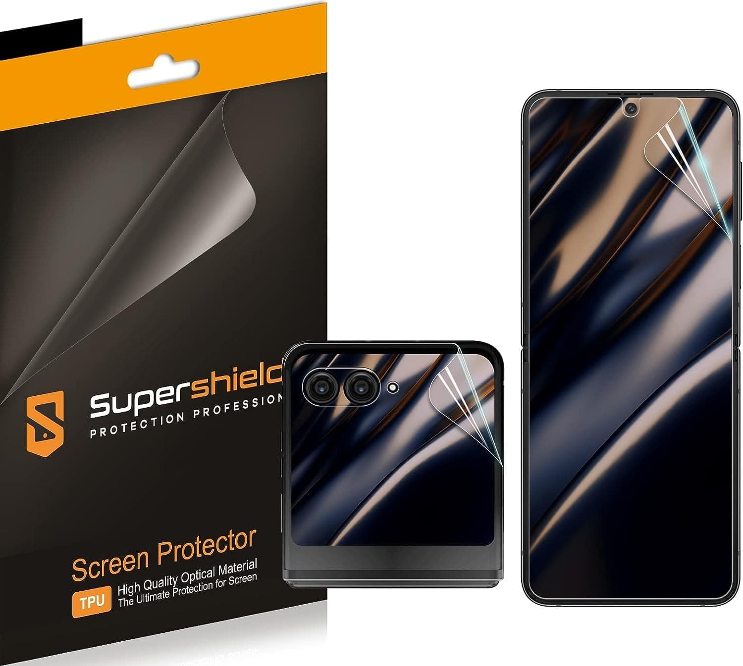 (2 Pack) Designed for Motorola Razr+ / Plus (2023) (2 Main Screen and 2 Front Screen) Screen Protector, High Definition Clear Shield (TPU)