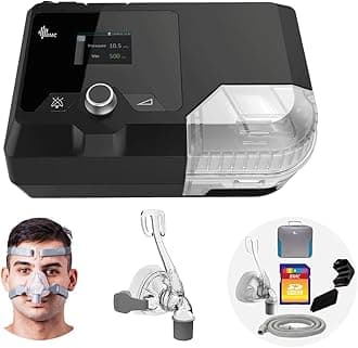 BMC G2S A20 Auto CPAP Machine for home with Humidifier, BMC N4 Mask (Medium), Tube, Power Cord and Carrying Case Bag | BMC Auto CPAP Machine | 2 Years Warranty by Sachdeva Medline