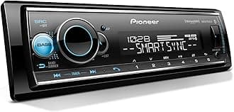 MVH-S522BS Bluetooth Car Stereo with USB/AUX Inputs, Pioneer Smart Sync, and Hands-Free Calling for Enhanced in-Car Audio Experience.