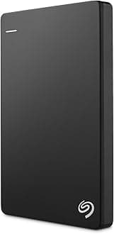 Seagate Backup Plus 2 TB Portable Hard Drive STDR2000100, T-Shirt - Black, Large