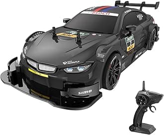 RC Drift Car, 1:16 Scale 4WD 40KM/H High Speed RC Racing Car, 2.4GHz Electric Sport Drifting with Headlight, Drifting & Racing Tires for Adults (Black)