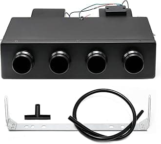 Saihisday A/C Air Conditioning Evaporator Assembly Unit 12V, Under-Dash A/C Heating Cooling Unit with 4 Vents for Car Truck