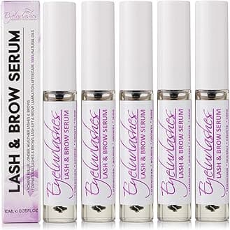 Eyeluvlashes Lash and Brow Serum - Nourishing Growth and Lift - Brow Lamination Aftercare With Natural Oils: Castor, Sweet Almond, Vitamin E - Vegan Client Retail (5 Pack)