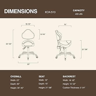 DR.LOMILOMI Pneumatic Swivel Rolling Saddle Stool with Wheels and Back Support for Hair Stylist, Hygienic Clinic Spa Massage, Home, Office - 510 KOA (Queen Blue, Standard)