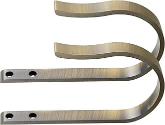 Antique Bronze Curtain Drapery Holdbacks,2Pcs Solid Aluminum U Shaped Wall Mounted Curtain Tiebacks