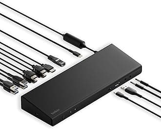 Belkin Triple Display DisplayLink Docking Station Hub with 3 HDMI Ports, 2 DisplayPorts for Triple 4K Display with 85W Power Delivery, Gigabit Ethernet, 3.5mm Mic/Speaker, 1 USB-C and 5 USB-A Ports