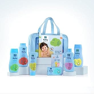- Baby Gift Pack with New Born Baby Essentials|100% Virgin Coconut Oil|with Travel Friendly Multi Utility Clear Bag