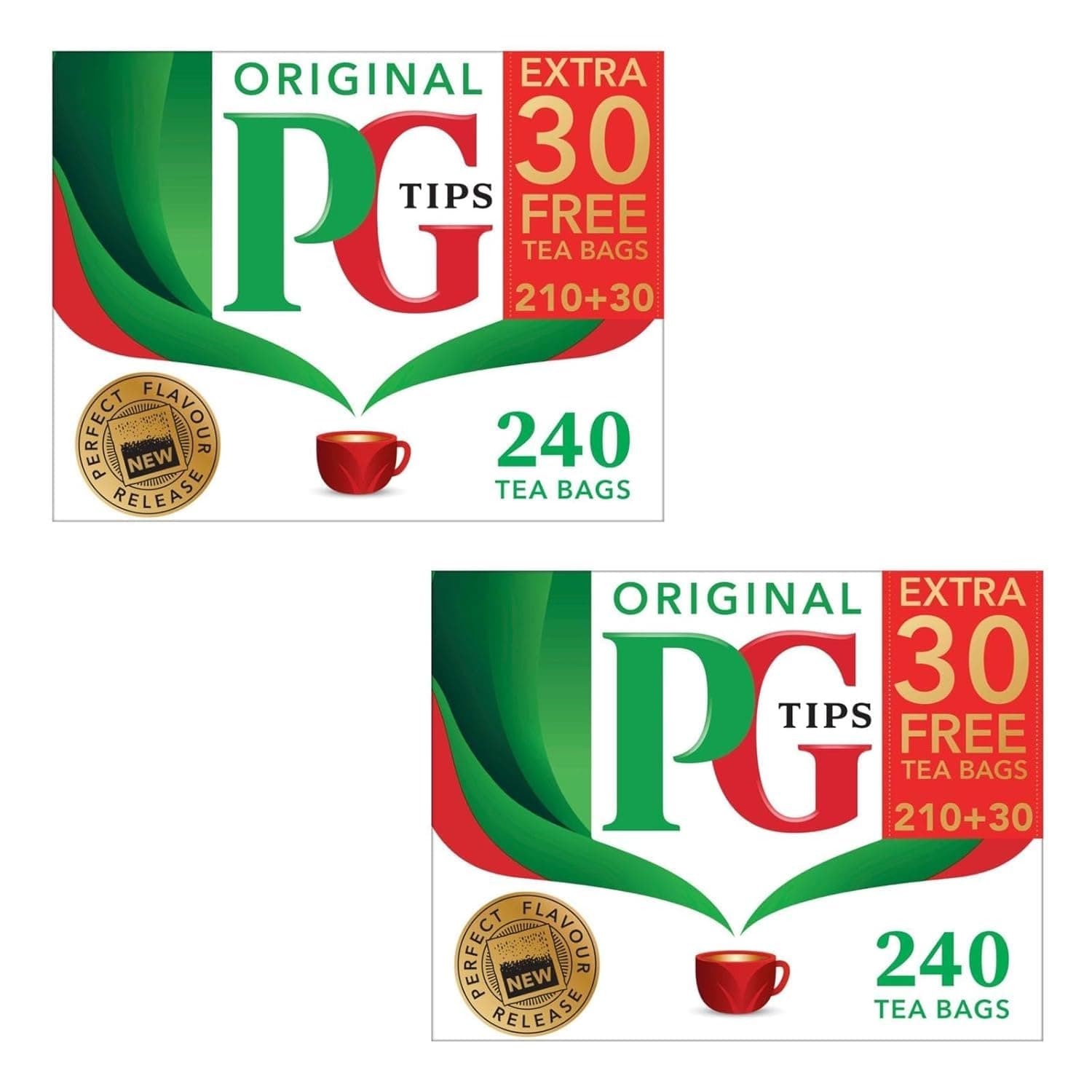 PG Tips Black Tea Pyramid Tea Bags - 240 Count (2-PACK)