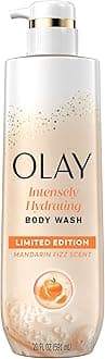 Olay Body Wash for Women, Intensely Hydrating, Pro-Hyaluronic Acid Serum Complex, Renews Moisture, Vitamin B3 Lameller Technology, For All Skin Types, Mandarin Summer Fizz Scent, 20 fl oz