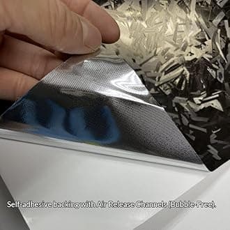 NewL Forged Carbon Fiber Splinter-black Vinyl Wrap Sticker Free Bubble Air Release DIY Decal Car Auto Vehicle Morotcycle Self Adhesive (Splinter-black, 30cm x 150cm)