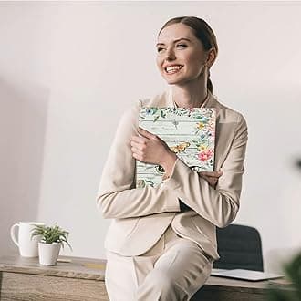 A4 Size Clipboard with Hanging Hook and Low Profile Clip, Plastic Nurse Clipboard Writing Drawing Board with Double-Sided Cat Flowers Print for Woman Kids Office School Use