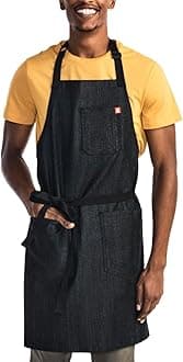 Essential Apron - Professional Chef Apron with Pockets & Adjustable Bib Strap for Cooking & Grilling