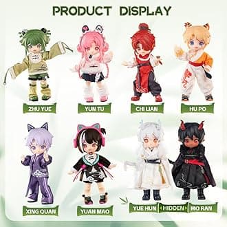 Study Tour Series Blind Box, 1/12 BJD Doll OB11 Size Action Figures, Movable Dolls with Doll Clothes Surprise Gift Toys (Two Boxes)